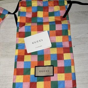 Gucci Multicolor Check Drawstring Dust Bag